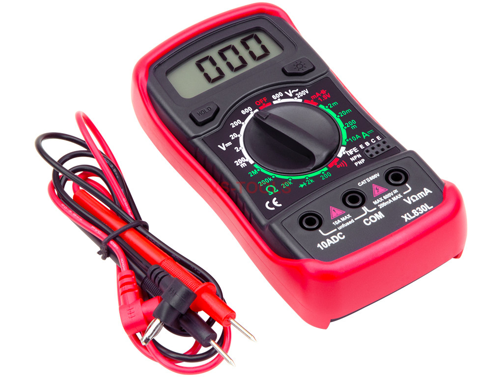 Digital LCD Multimeter Voltmeter Ohms Amps Voltage AC/DC